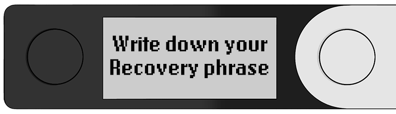 Write down your Recovery phrase