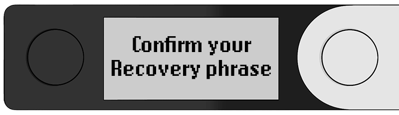 Confirm your Recovery phrase