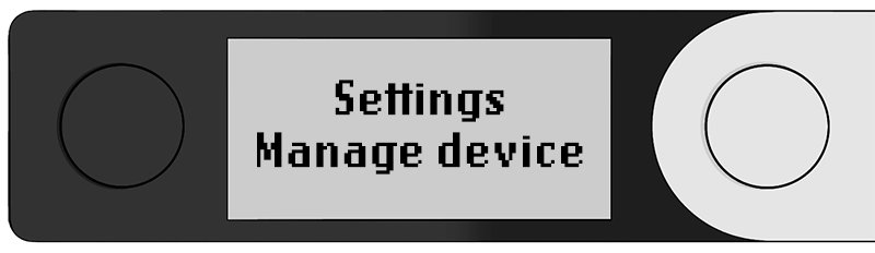 Settings Manage device